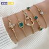2025 New 5 Pieces/Set Of Rhinestone Butterfly And Heart-shaped Love Metal Bracelet Suitable For Women's Daily Decoration