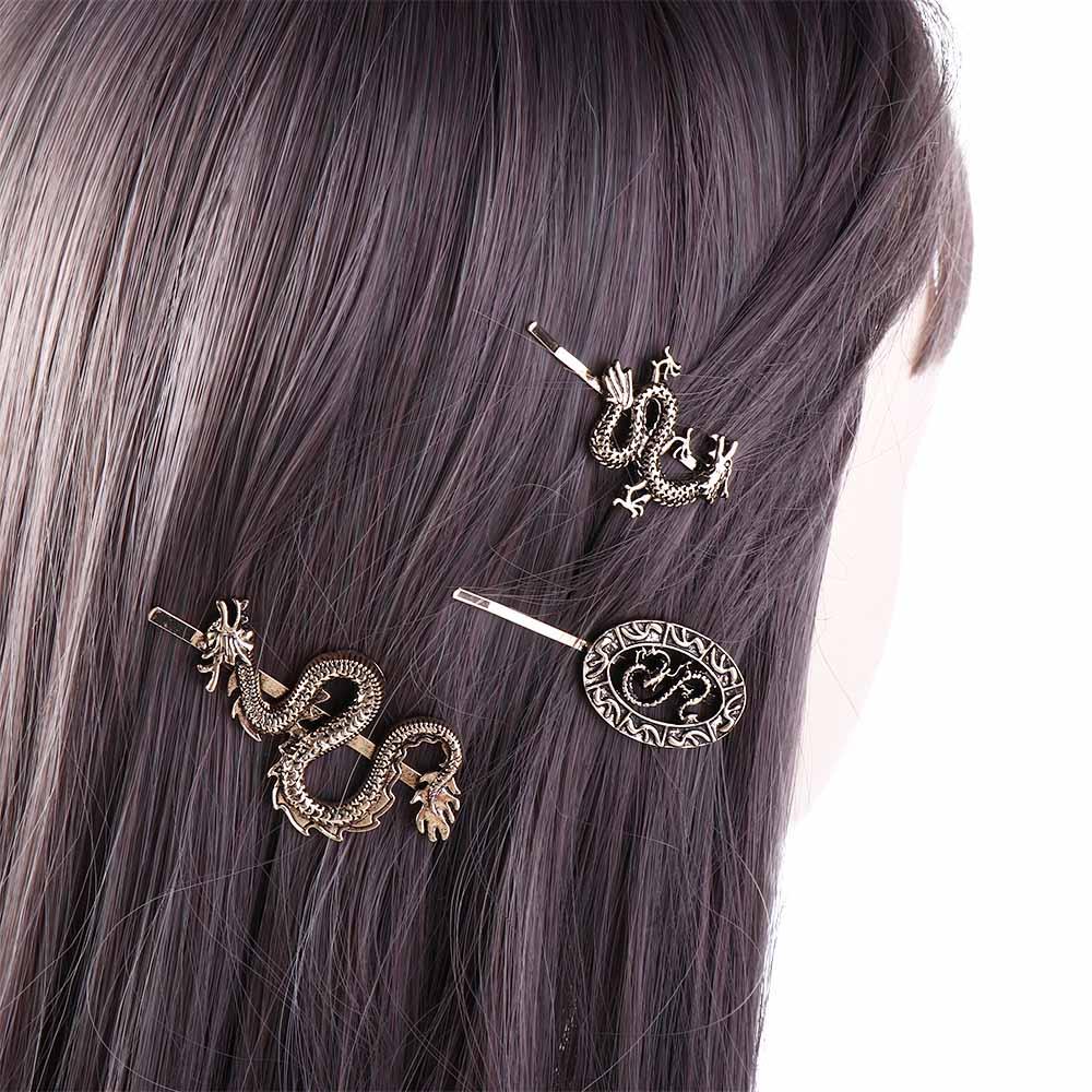 Girls Hairpin Dragon Shape Hairpin Female Hair Accessories Metal Hair Clip Chinese Style Headwear
