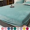 Winter Plush Elastic Fitted Sheet Double Bed Sheet Soft Warm Velvet Bedspread Mattress Cover Bed Linen Protector Twin Queen King
