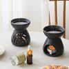 Black Ceramics Aromas Diffuser Wax Melt Burners Oil Warmer Tealight Candle Holder for Relaxation In Bedroom or Studios