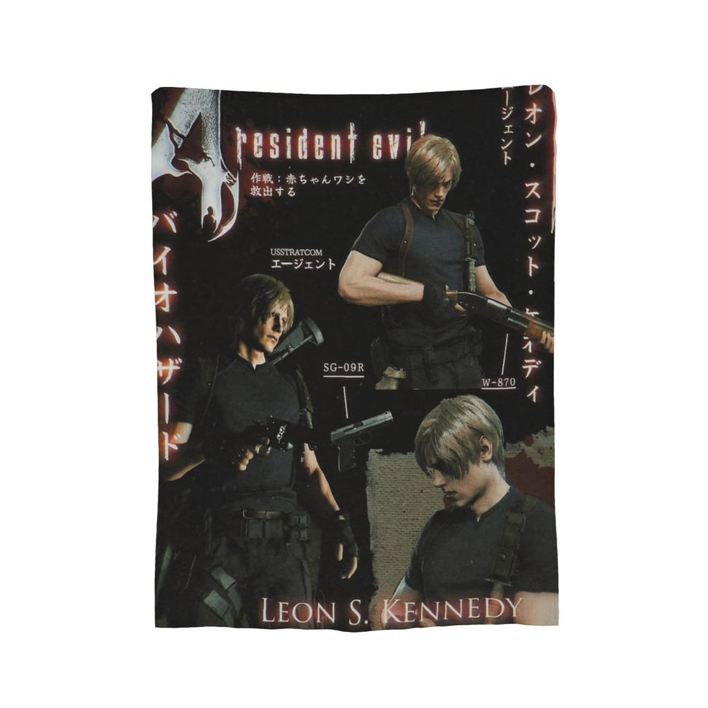 Злобные жители Остерегайтесь Крысиного одеяла Фланелевый принт Леон Кеннеди Ультрамягкое покрывало для постели Наружные покрывала