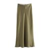 Fashion Kaslead Women's Silk Satin Skirt