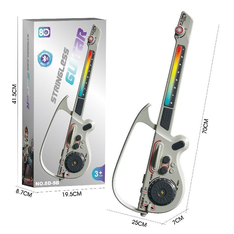 Умная электрическая гитара игрушка без струн DJ микширование с Bluetooth светодиодной подсветкой звуки бас-гитары для музыкального просвещения детский подарок
