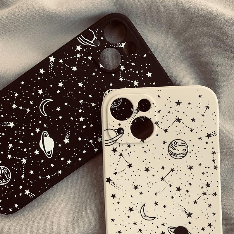 Ins Wind Universe Starry Sky подходит для Apple 14/15/16 ProMax мобильный телефон чехол iPhone 11/12/13 силиконовый X
