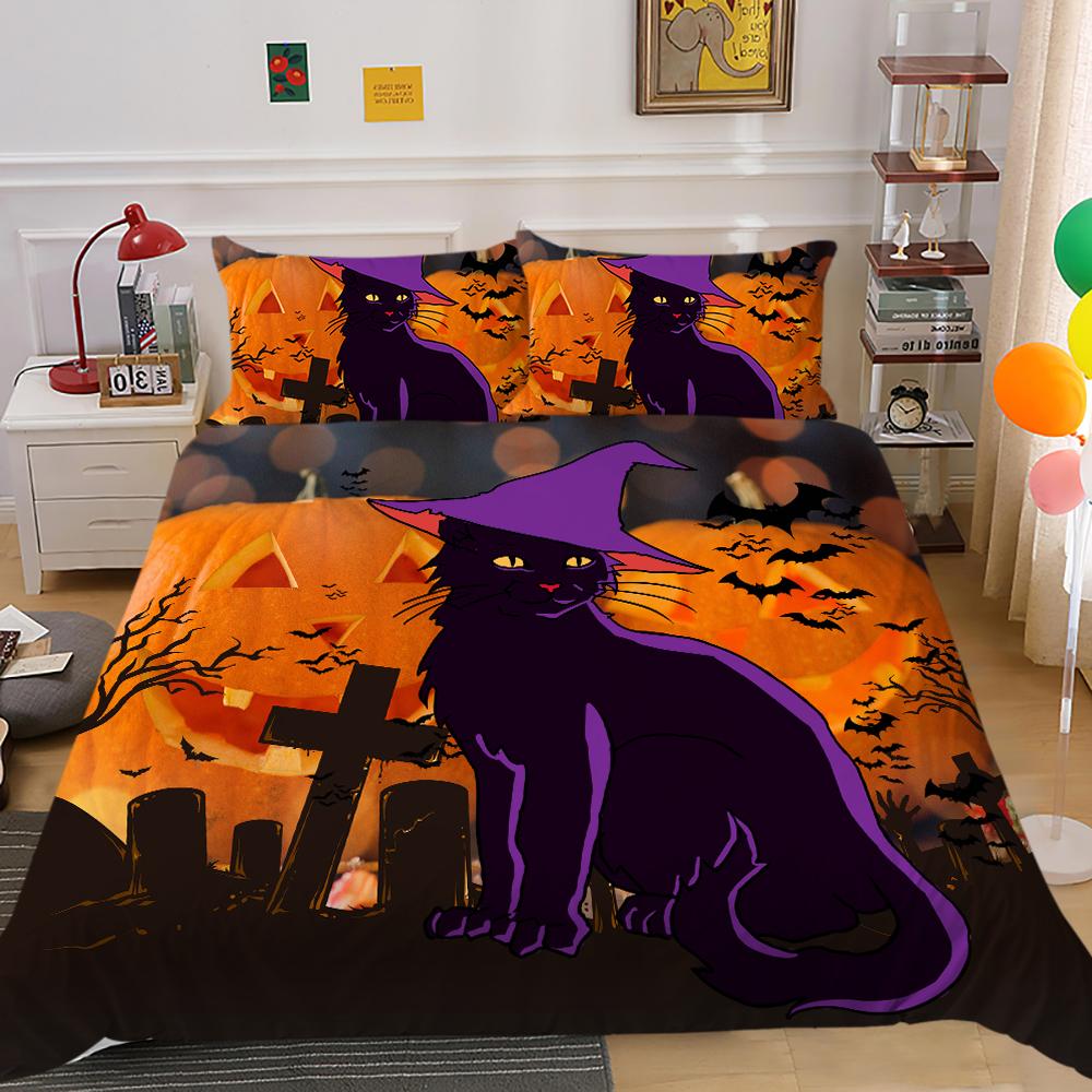Halloween Home Bedding Down Duvet Cover Set Bedroom Duvet Cover Pillowcase Single/double Bed Full Size Home Decoration Bedding