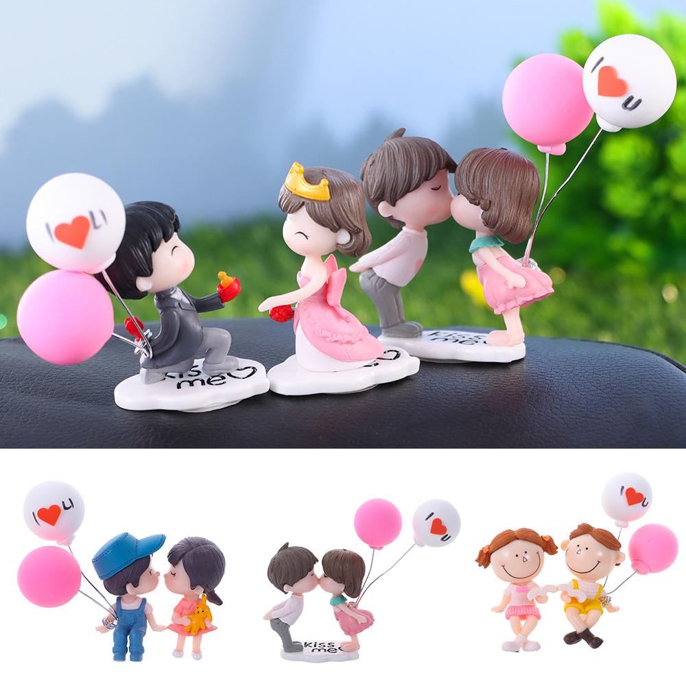 Girl Boy Home Decor Couple Car Air Vent Statues Perfume Clip Decor Miniatures Car Ornaments