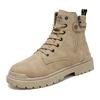 Men's Boots Autumn Work Boots Platform Boots Men's Fashion Boots Sneakers Thick Sole Hiking Shoes Motor Shoes Side Zipper Boots