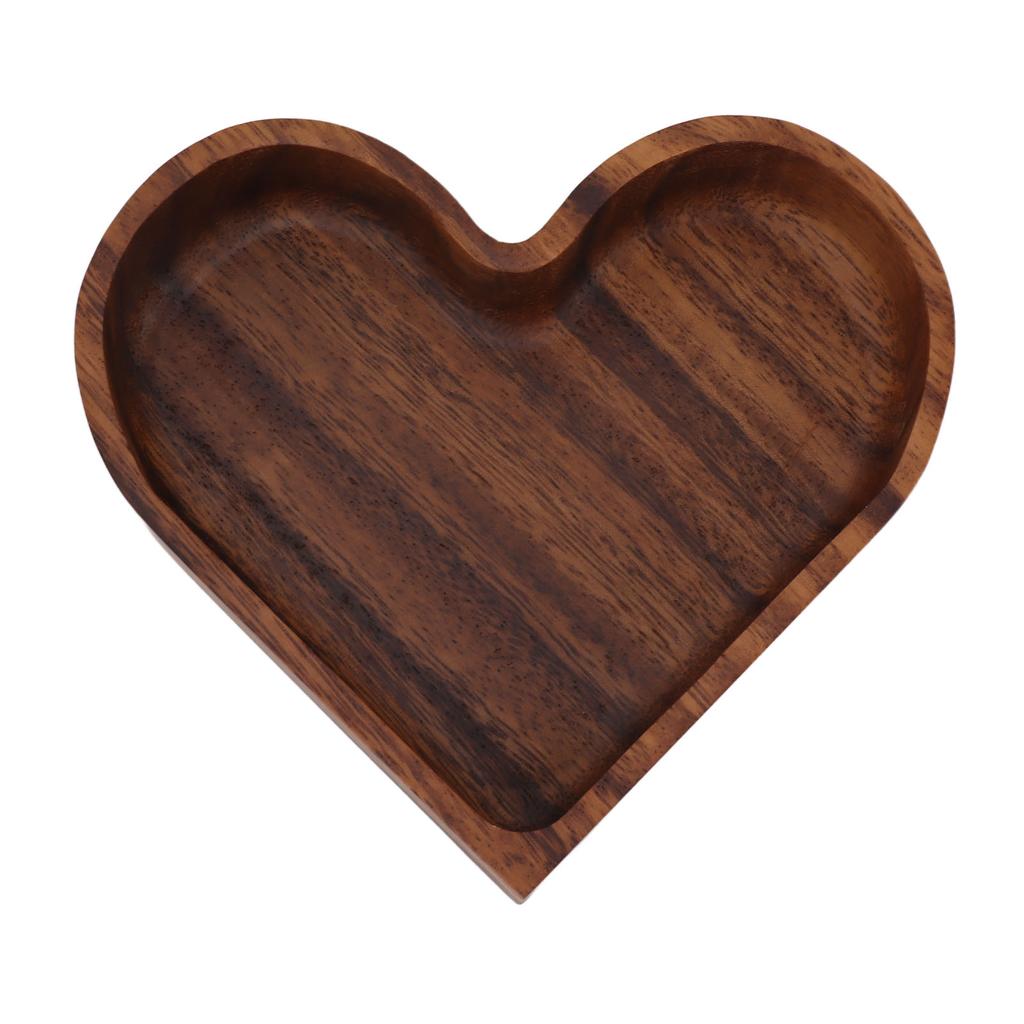 Walnut Fruit Plate Smooth Textured Elegant Wood Serving Tray for Snack Fruit Nut Kitchen Utensils