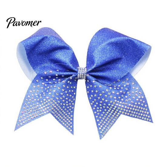 Durable Hair Ties for Dancing Sparkling Bow Clip, Glitter Sequin Clip Cheerleading Pink Bows Cheerleaders Performance And Dance Team Accessories,