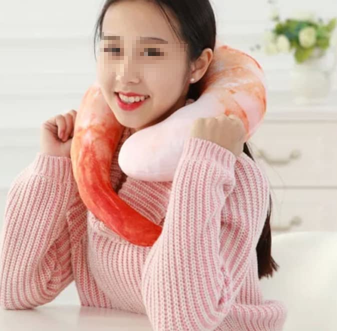 Подушка в виде сладкой креветки, подушка для шеи, подушка для обнимания, забавная подушка, путешествие, сон, еда, плюшевая игрушка, забавный предмет, мероприятие, вечеринка, подарок