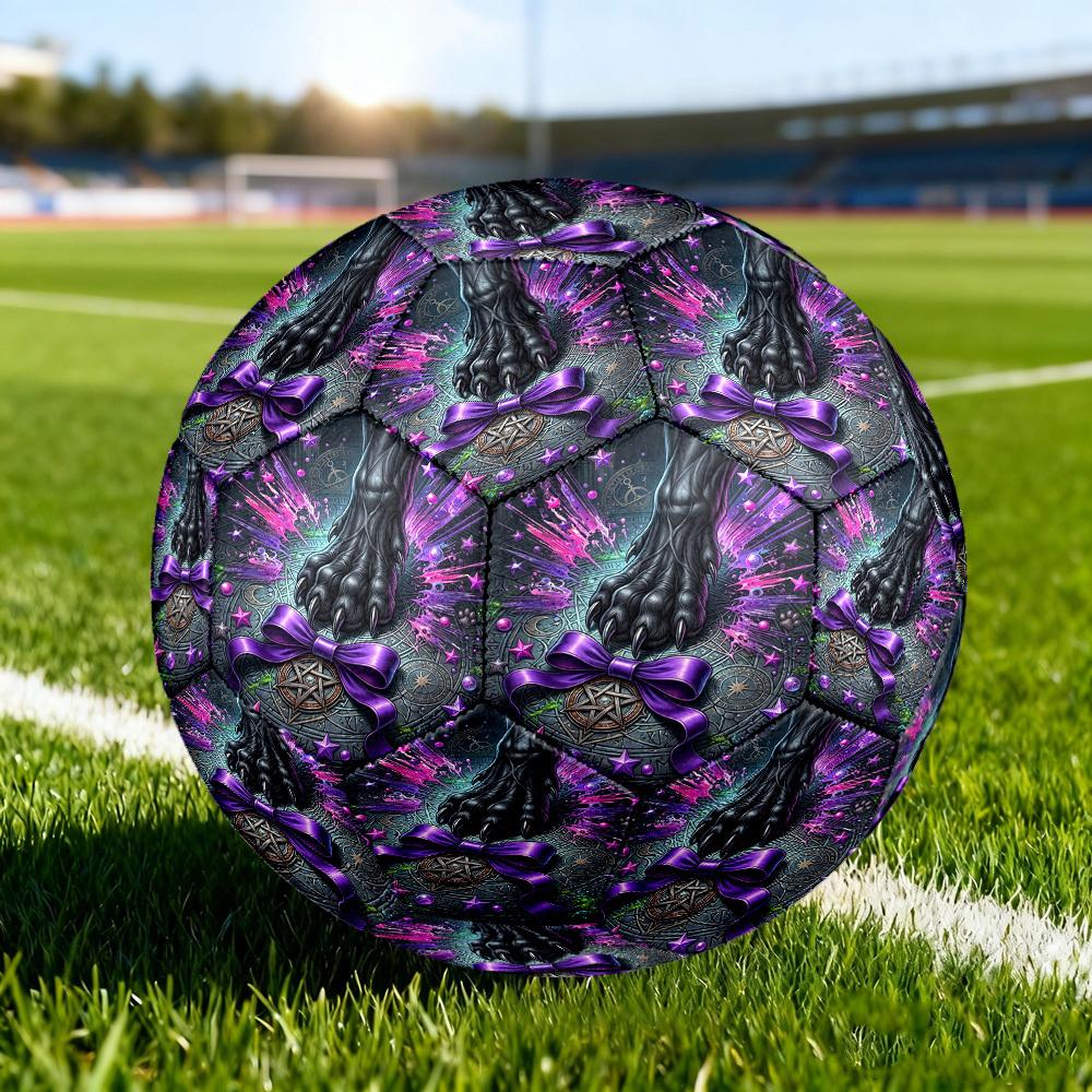 1pc Magical Paw Print Size 5 Soccer Ball Professional Lightweight Durable Match Training Football Indoor &Outdoor Sports BallTraining Ball y36