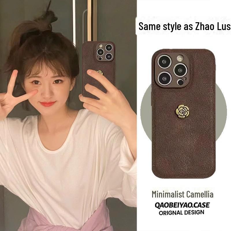 Чехол Camellia Leather с защитой от падений для Apple iPhone 11/12/13Pro/14ProMax