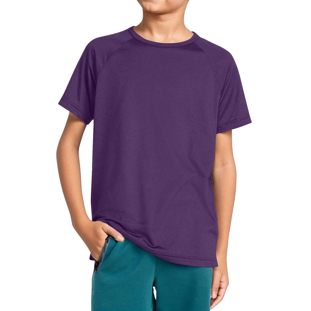 Футболка для мальчиков с круглым вырезом и рукавами-плунжерами