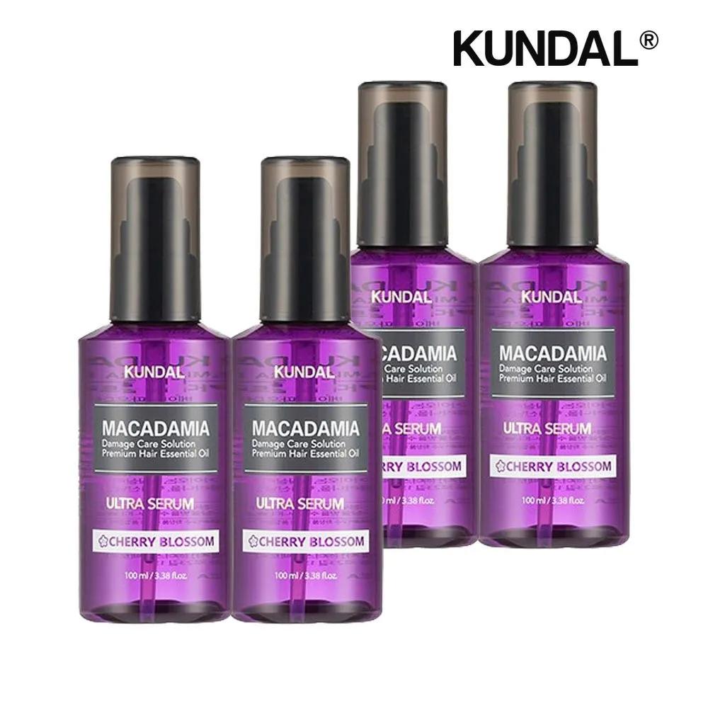 KUNDAL Macadamia Сыворотка для волос Ультра Цветок вишни 100 мл x4