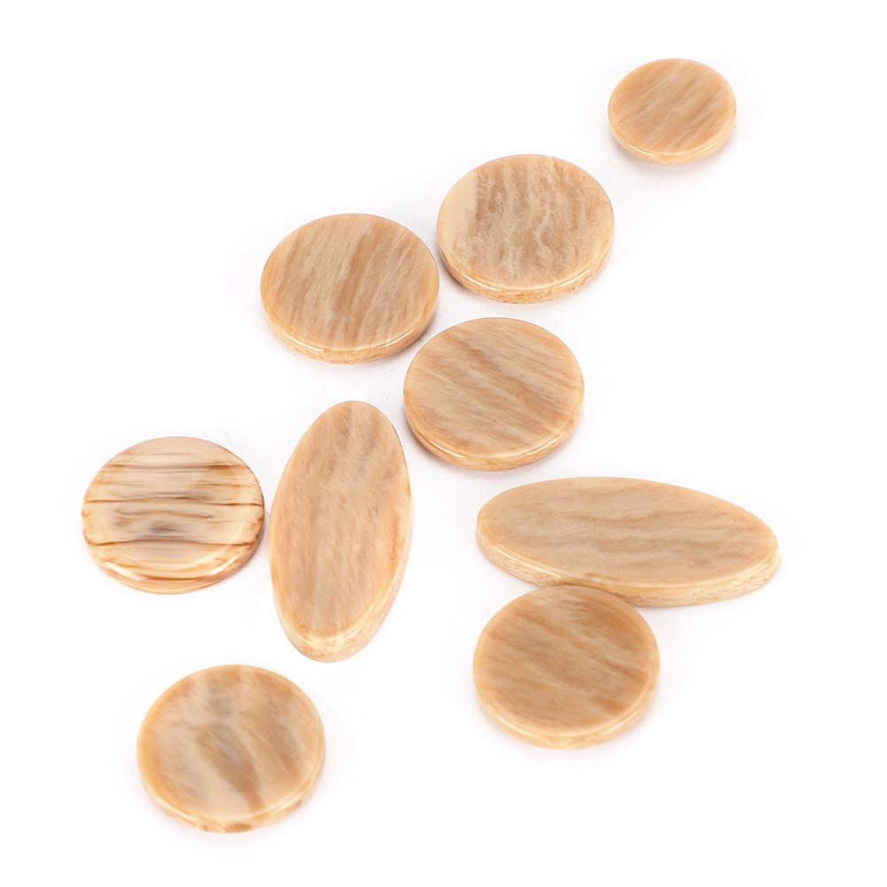 9Pcs Saxophone Keys Button Inlay Plastic Decoration Musical Instrument AccessoriesKhaki M02109