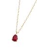 K10 Yellow Gold Natural Stone Ruby Necklace L&Co 63-7807