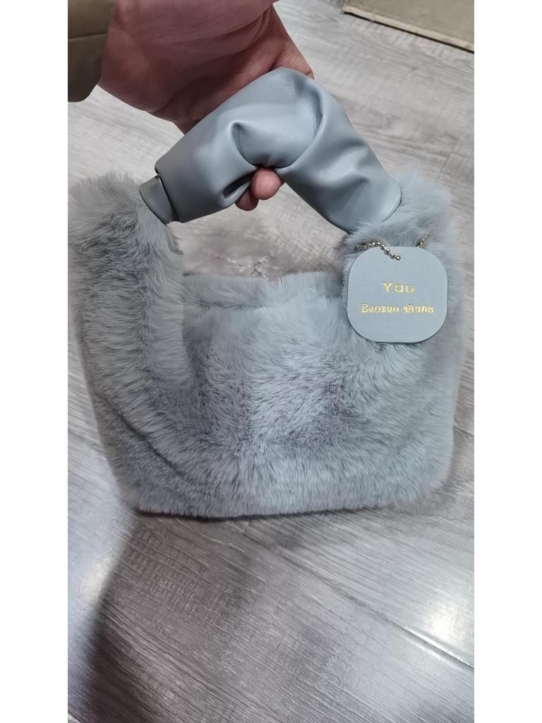 Mink-style Pleated Plush Handbag & Crossbody Bag for 2025