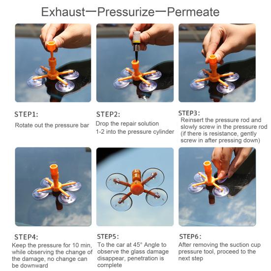 Комплект для ремонта лобового стекла, жидкость для ремонта автомобильного стекла, быстрая фиксация, простой в использовании, широкий набор для ремонта трещин на лобовом стекле автомобиля