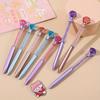 10pcs Cute Imitation Large Diamond Ballpoint Pen Colored Imitation Crystal Neutral Oil Pen Blue Black School Office Stationery Imitation Metal