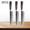 Kitchen Chef Knife Stainless Filleting Knives Santoku Meat Cleaver Knife with Laser Damascus Pattern Household Cooking Tools