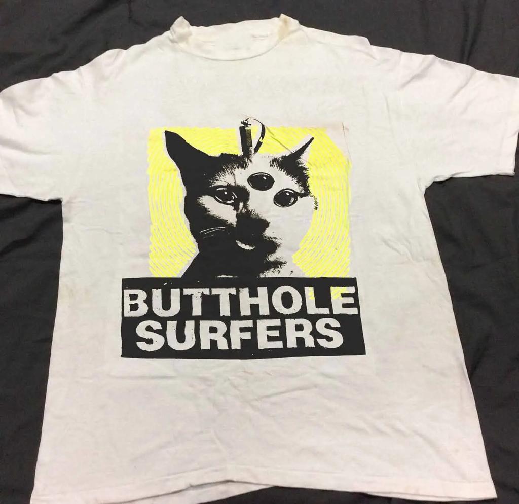 Редкая футболка с коротким рукавом Butthole Surfers 1990 года, белая, размеры S - 5XL