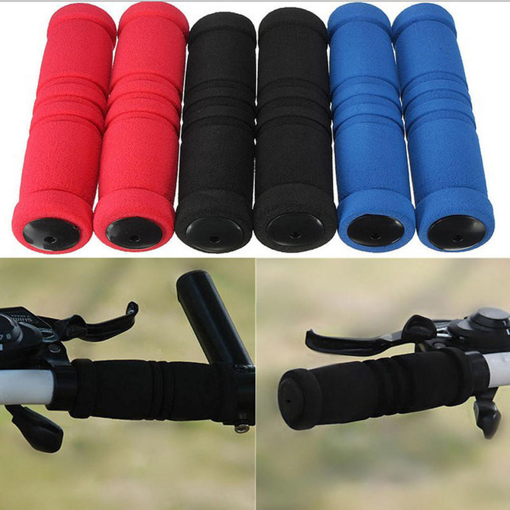 (Kung Pao Chicken)1pair Bike Racing Bicycle Motorcycle Handle Bar Foam Sponge Grip Cover Non-slip