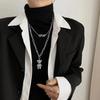 Women's Trendy Hip-Hop Bear Double-Layer Sweater Necklace - 2025 Autumn/Winter Niche Design