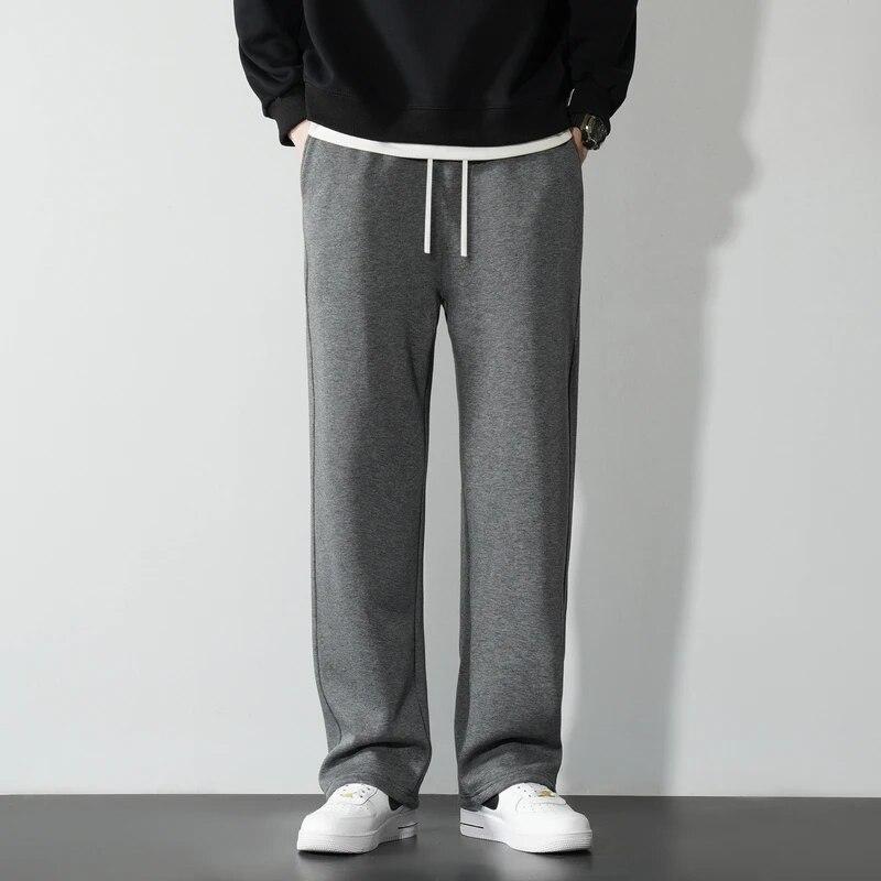 Мужские модные спортивные штаны, однотонные брюки на шнурке, повседневные спортивные брюки, свободные спортивные штаны для мужчин
