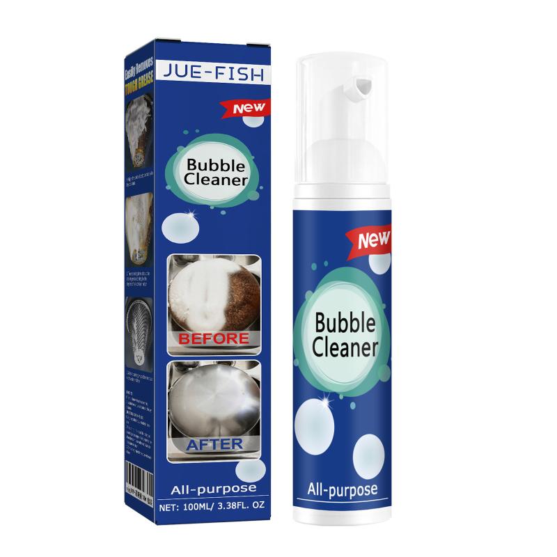 Oil Stain Remover Bubble Cleaner Spray Multi-Purpose Rinse-Free Deep Cleaning for Kitchen Range Hood Home Appliances