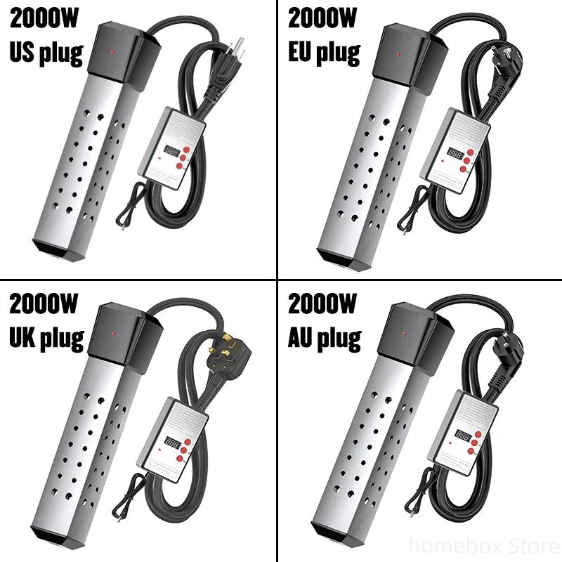 Portable Electric Heating Boiler, Water Heating Element, Bathroom Thermostatic Immersion Heater, Swimming Pool, 220V, 2000W-2500W