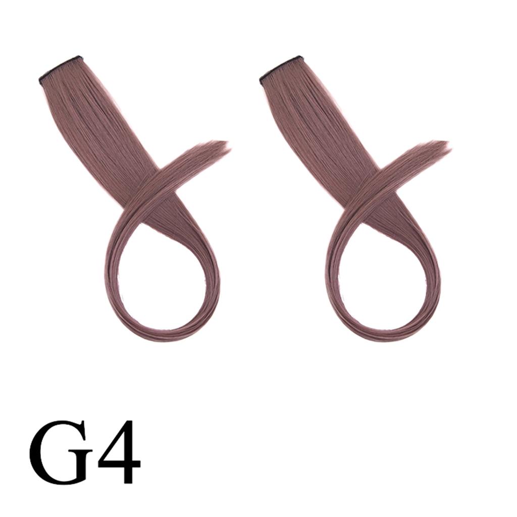 2 шт. цветные накладные волосы на клипсе 20 дюймов, прямые разноцветные волосы, аксессуары для наращивания волос для девочек, женщин, подарок, вечеринка, парик, шт.