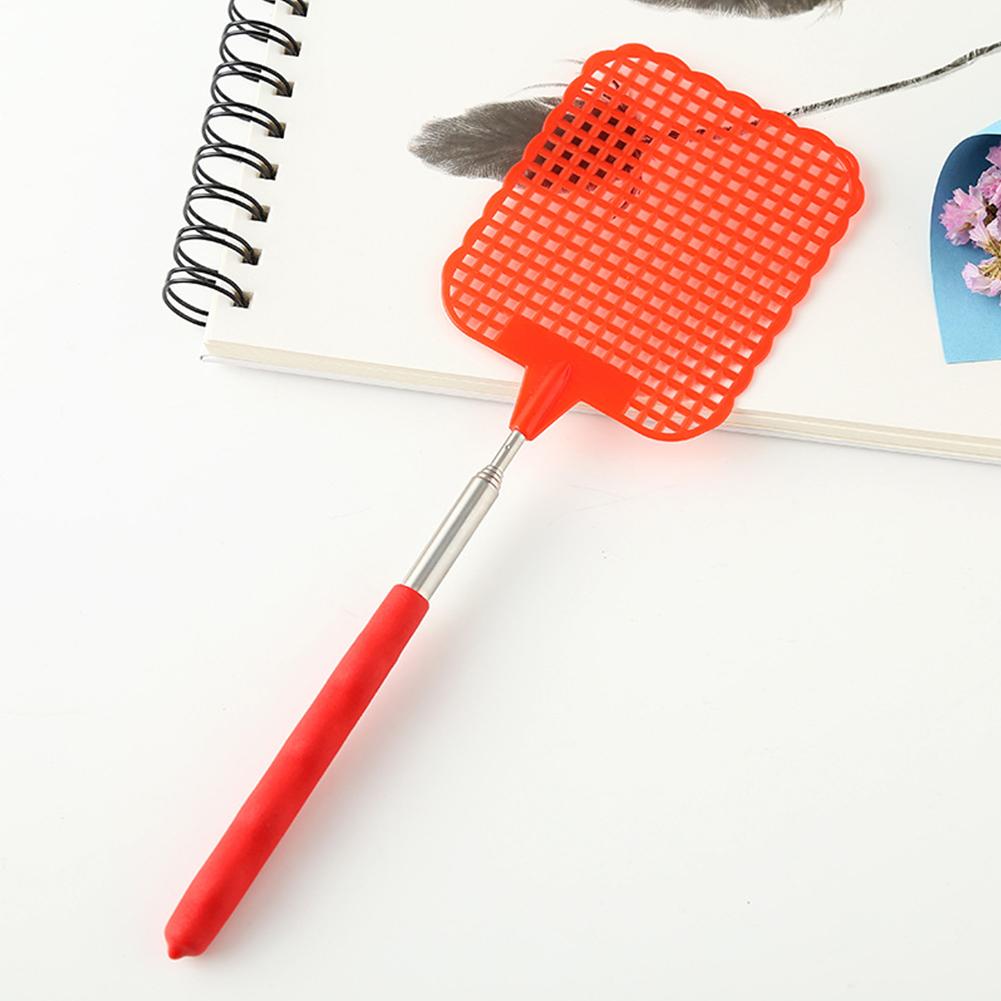 28cm Telescopic Fly Swatters Retractable Manual Plastic Fly Swatter Extendable Flyswatter With Long Pole Can Extend To 73cm