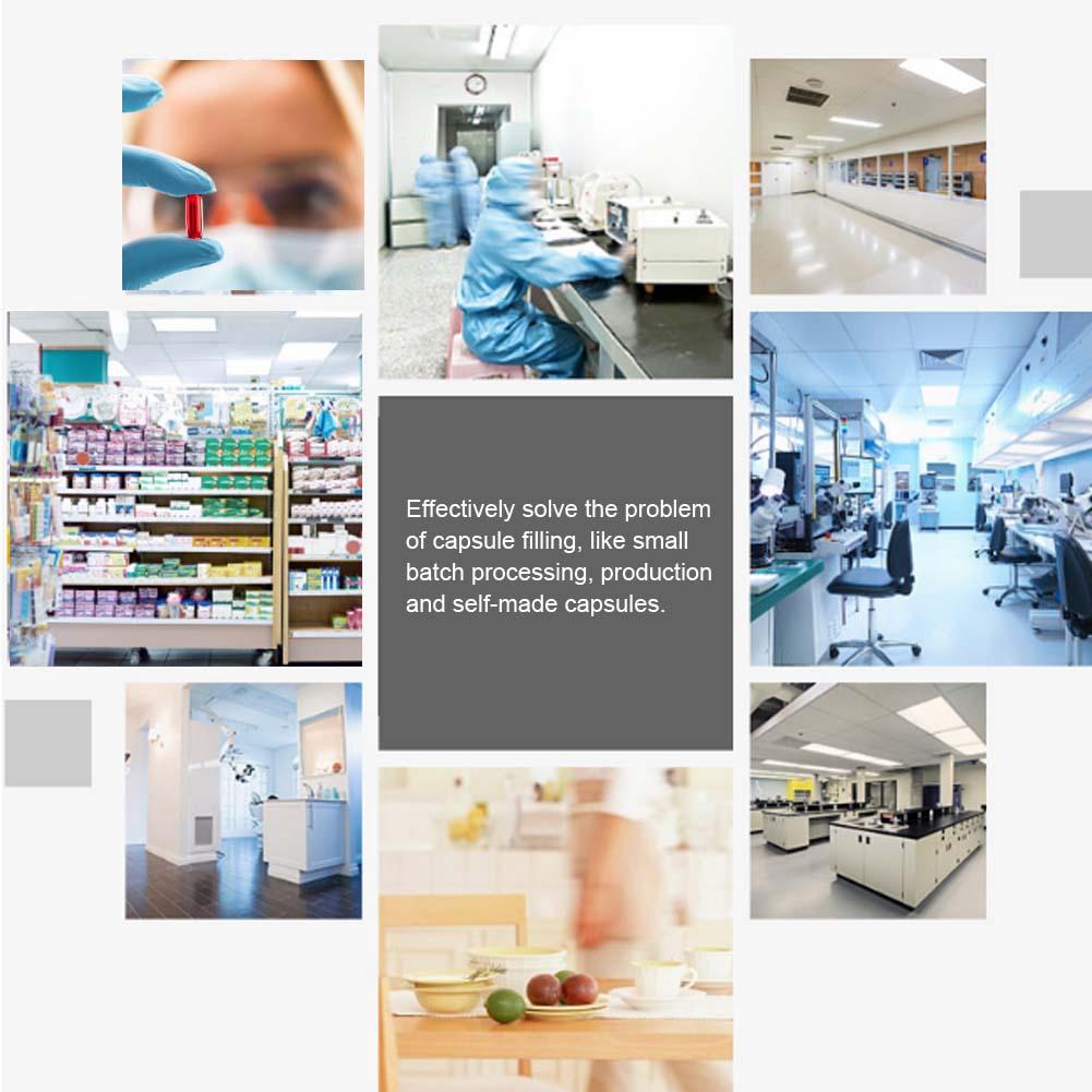 100 отверстий Акриловый капсулонаполнитель Ручная машина для наполнения капсул порошком Доска Инструмент для размера 00#