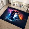 Colorful Gaming Joystick Print Rug with Abstract Splash Design Suitable for use as an anti-slip for living room bedroom sofas