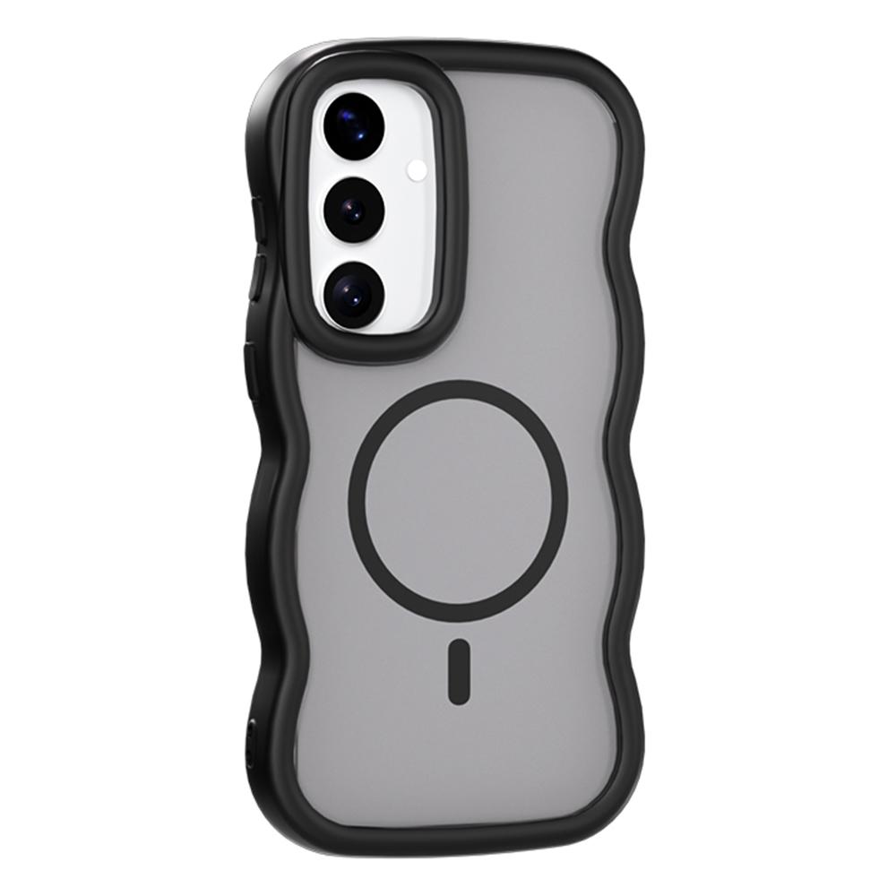 For Samsung Galaxy A16 5G/A16 4G Magnetic Case TPU + PC Phone Back Cover Skin Touch Wave Shape