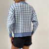 Autumn/Winter Women's Houndstooth Diamond Knit Sweater Pullover