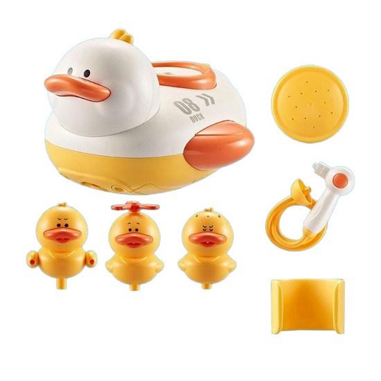Riverfox Duck Family Душевая ванна Игровой набор Детский фонтан Игровые принадлежности, Корейские игрушки для ванны