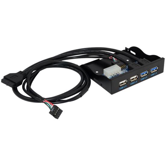 3,5-дюймовый USB 3.0 2.0 19/9PIN отсек для флоппи-дисковода 4-концентратор передняя панель для настольного ПК