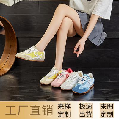 Индивидуализированные кожаные туфли Forrest Gump женские 2025 осень новые балетки на плоской подошве универсальная тренировочная обувь повседневная женская обувь тренд