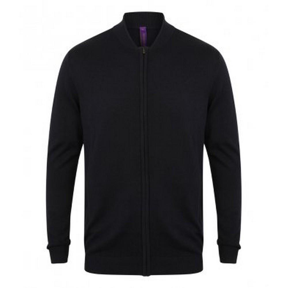 Henbury Унисекс взрослая трикотажная куртка-бомбер