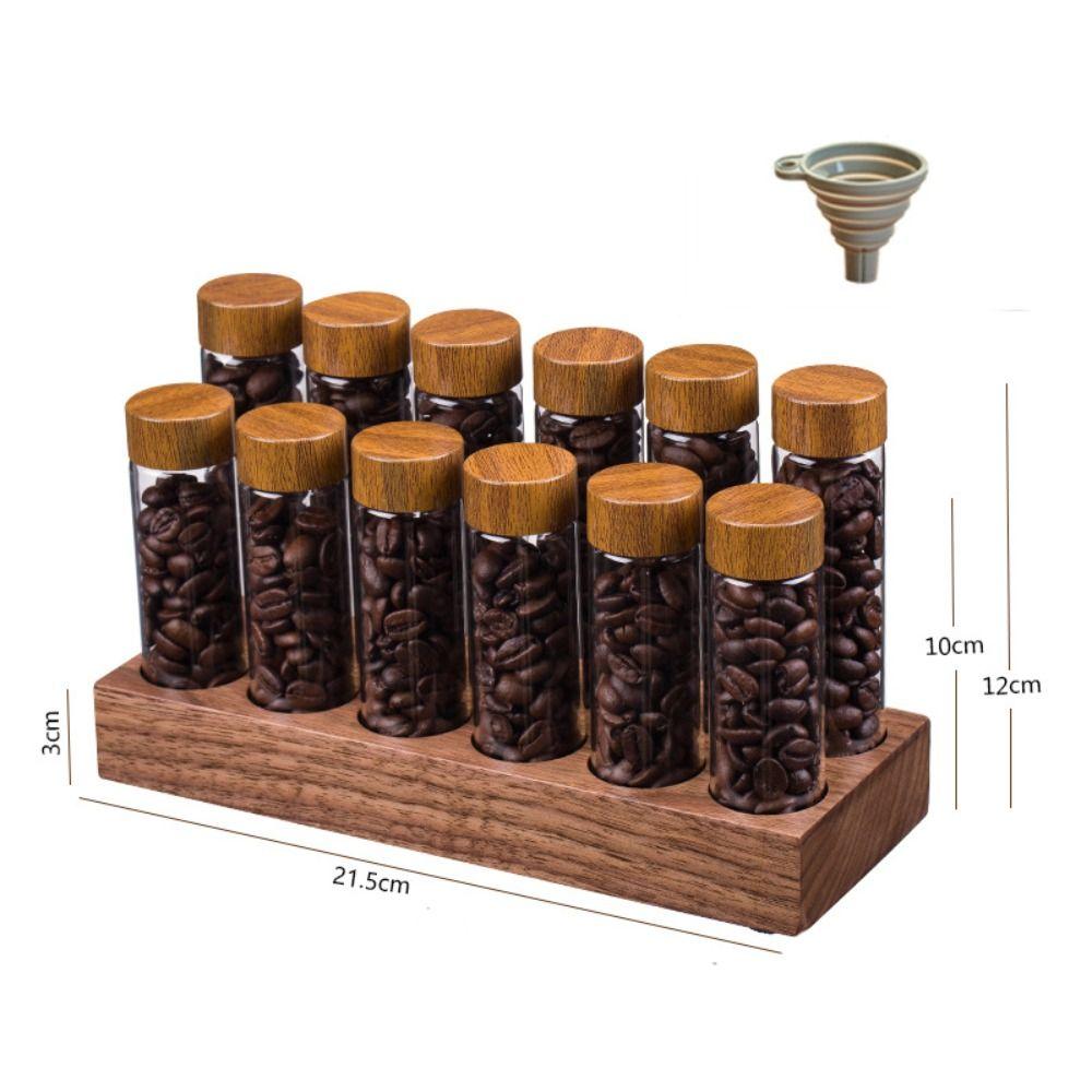Portable Tea Tube Display Rack With Breathable Lid Tea Tube Bottle  Coffee Bean Storage