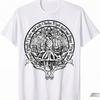 Unisexs Cthulhu Lovecraft Tshirt Green Necronomicon Rune Cthulhu Idol Design with Raccoon Skull Print Fit Cotton Crew Neck Tee