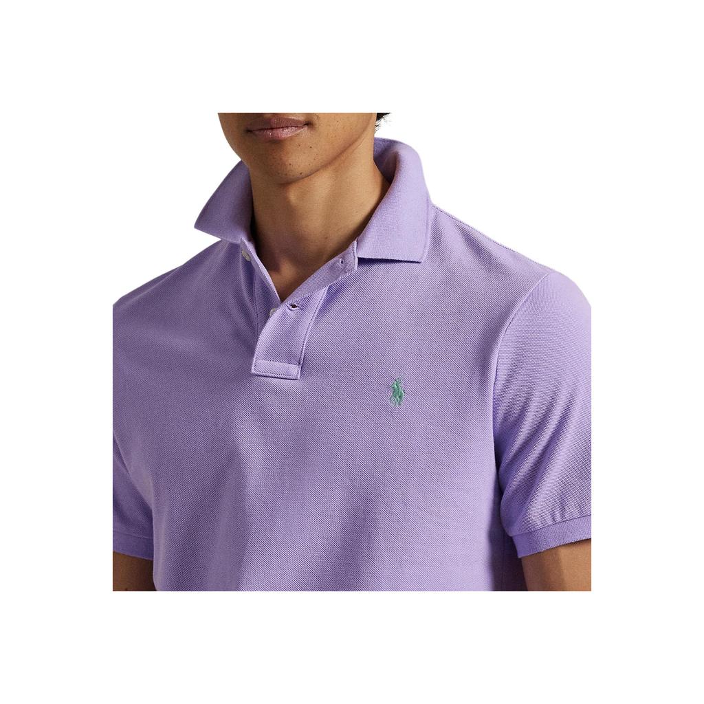 Polo Ralph Lauren Хлопковая однотонная футболка-поло с коротким рукавом Мужские топы 710534735-457