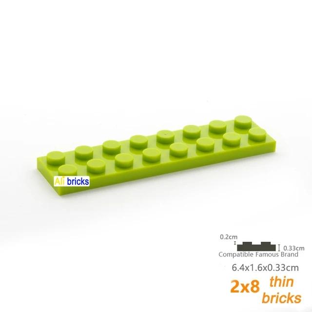 Нетоксичные 20 шт. Детали Модели 3034 Пластина 2 x 8 Совместимые Кирпичики DIY Сборка Строительные Блоки Частицы Детская Головоломка Развивающая Игрушка Подарок на День Рождения