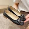 2024 Ladies Loafers Fashion Ladies Square Toe Pumps Women Outdoor Casual Comfortable Belt Heel Shoes Women Shoes for Women