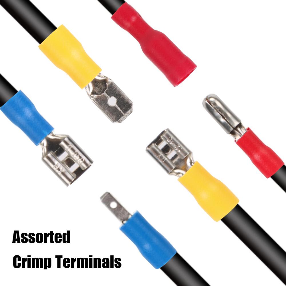 Rolled Terminals Assorted Kit Electrical Wire Crimp 280/480PCS Spade Butt Ring Lugs Fork Set Insulated Cable Connector