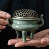 Керамическая курильница для благовоний для дома, сандаловое дерево, агаровое дерево, благовонная курильница, чайная церемония, украшение стола, поклонение Будде, предметы для жертвоприношений