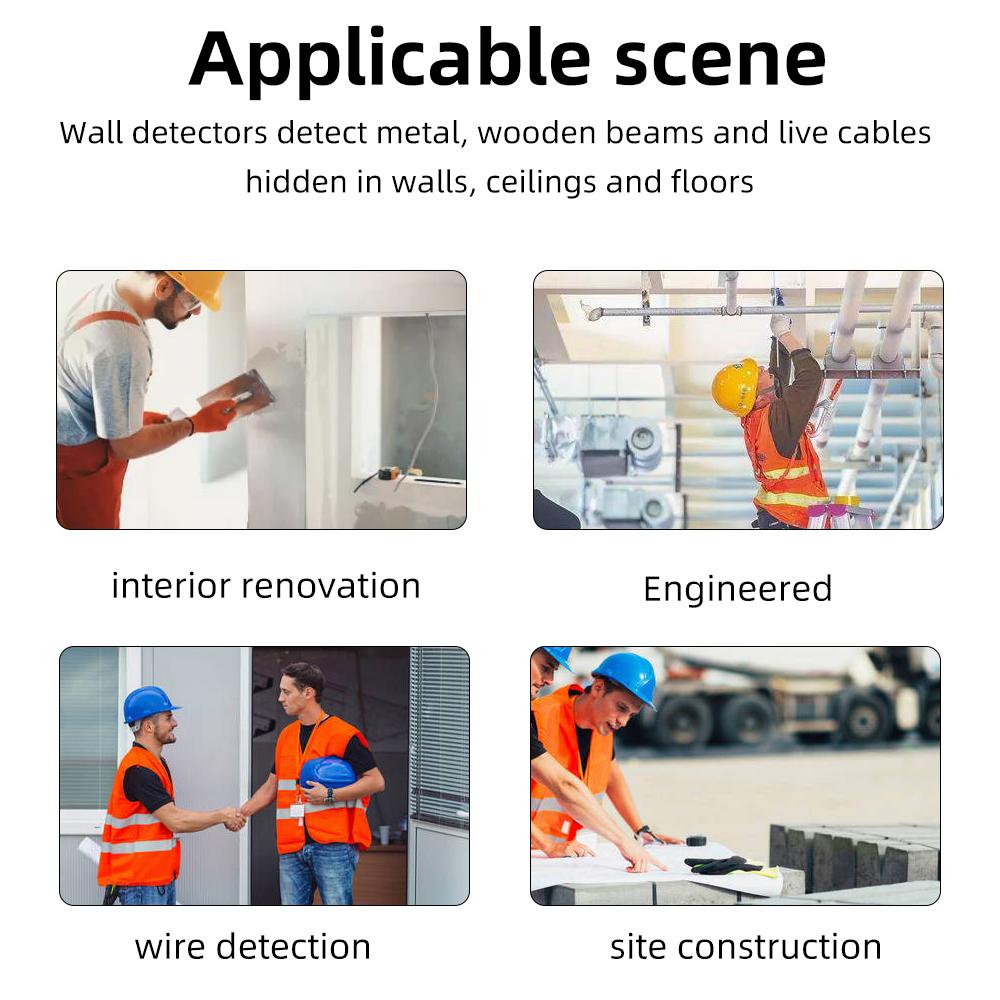 Ручной металлоискатель 5-в-1 Многофункциональный детектор стен Деревянные стойки Сканер стен Провода кабелей переменного тока Трекер глубины Поиск стен