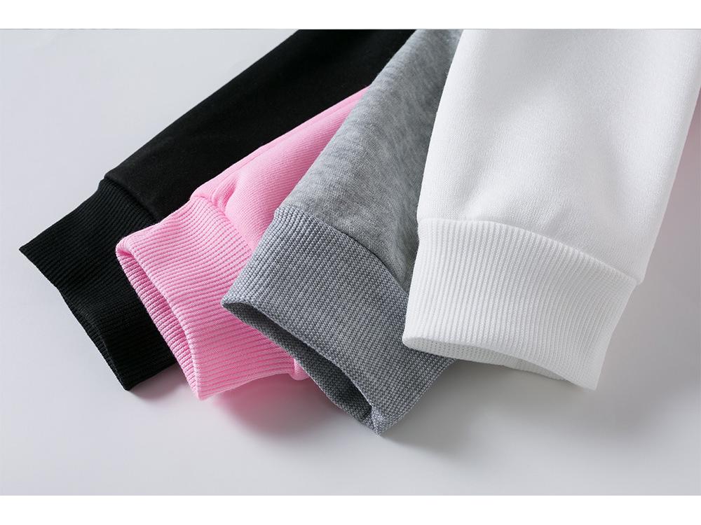 2023 Autumn Fleece-Lined Solid Color Hooded Sweatshirt & Korean Style Fashion Set for Kids