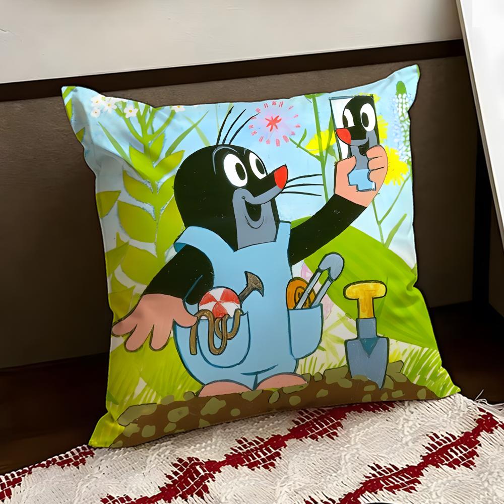 TThe Little MoleS Cushion Cover Reversible Soft Durable Pillow Cover Home  Car MultiScene Use for Daily Comfort